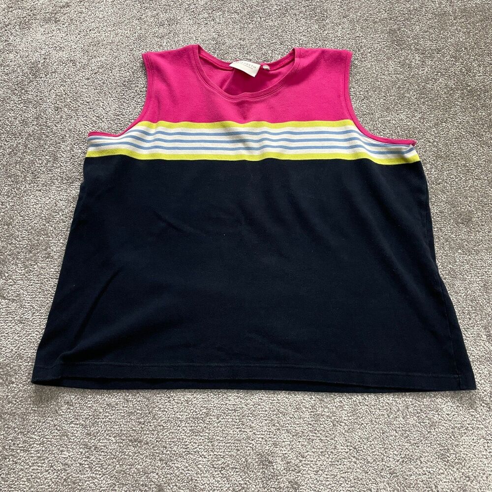 Elisabeth By Liz Claiborne Tank Top Womens 2XL Multi Soft Stretch Sleeveless